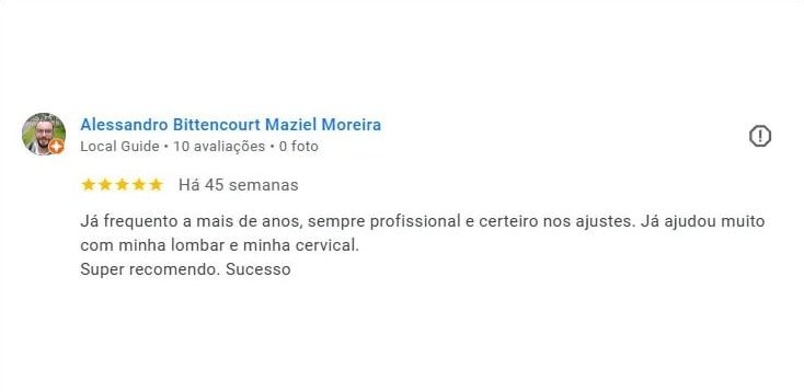 Avaliação de paciente sobre quiropraxia em Curitiba - 2